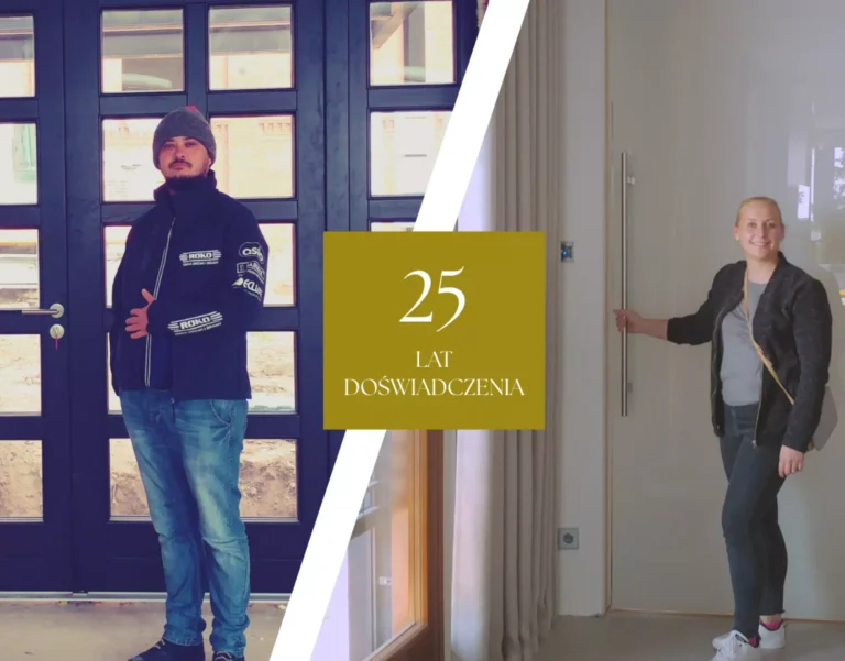 Joanna i Tomasz, właściciele ROKO, przy drzwiach z realizacji